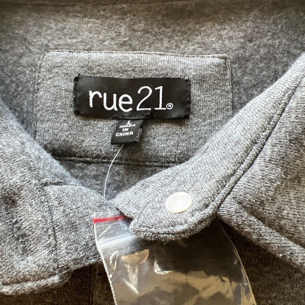 EUC Rue 21‎ Polar Fleece Hoodie Men's L Neck Long Sleeve Casual Sweatshirt (Z) - Picture 4 of 6